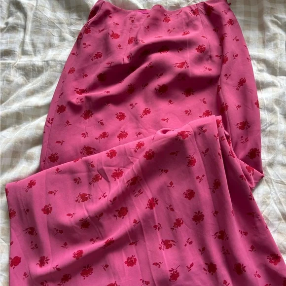 Princess Polly GENDLING MIDI SKIRT PINK FLORAL